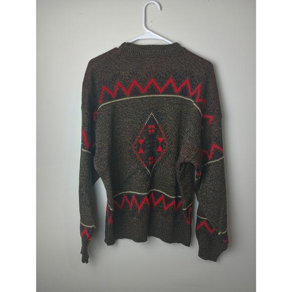 Today's News 90s 80s Vtg Knit Sweater Western NWT Men's Large Gift Dead Stock - Picture 4 of 4